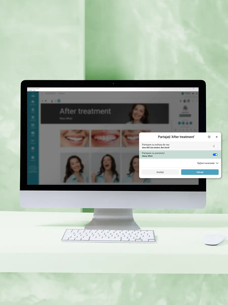 Partajare cu pacienții caracteristica aplicației software